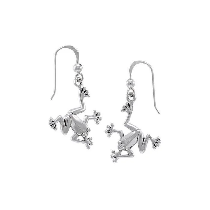 modern earrings for women -luxury earrings for women -Frog Silver Earrings TER1275