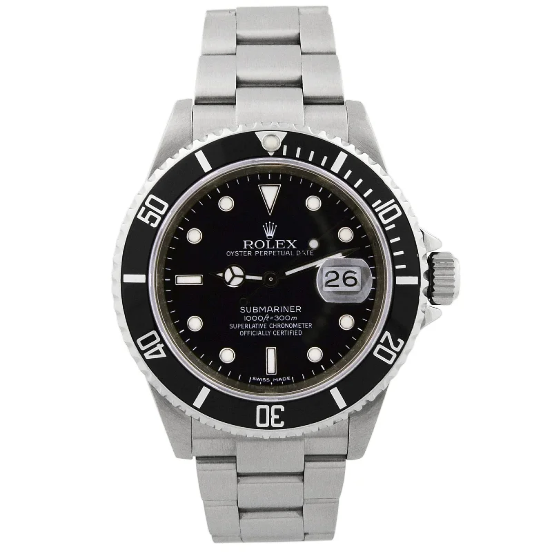 Rolex  Submariner Date 40mm Black Dial Watch Ref# 16610