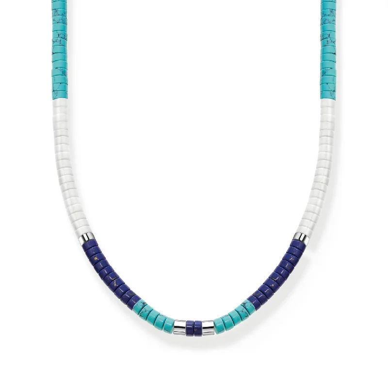 gemstone necklaces for women -bohemian necklaces for women -Thomas Sabo Necklace with blue stones