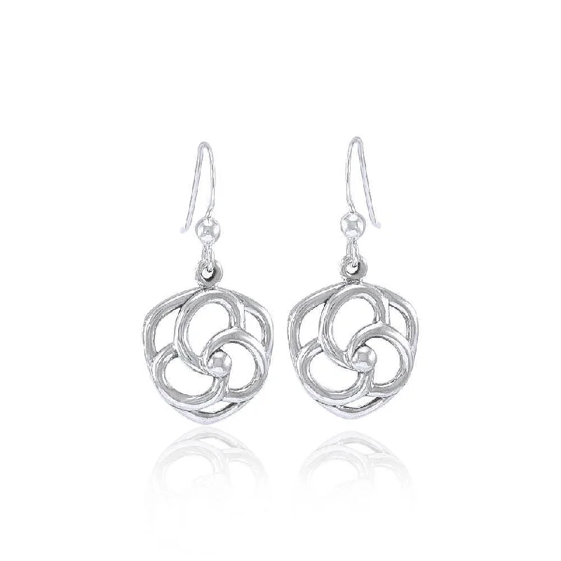 silver hoop earrings for women -hoop earrings for women -Spiral Celtic Contemporary Silver Earrings TER1315