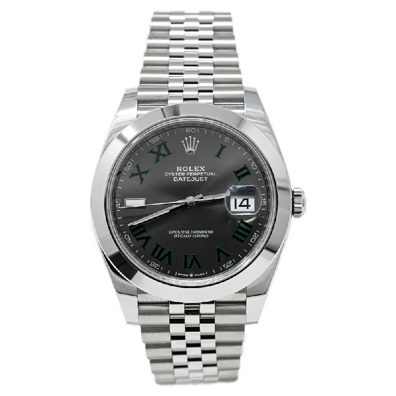 Rolex Datejust 41mm Wimbledon Dial Watch Ref# 126300