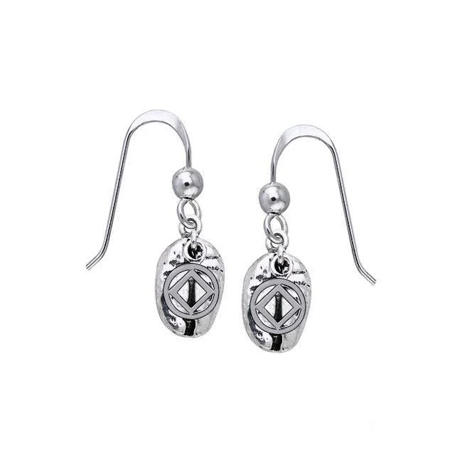 silver chandelier earrings for women -silver hoop earrings for women -NA Recovery Coffee Bean Earrings TER2195