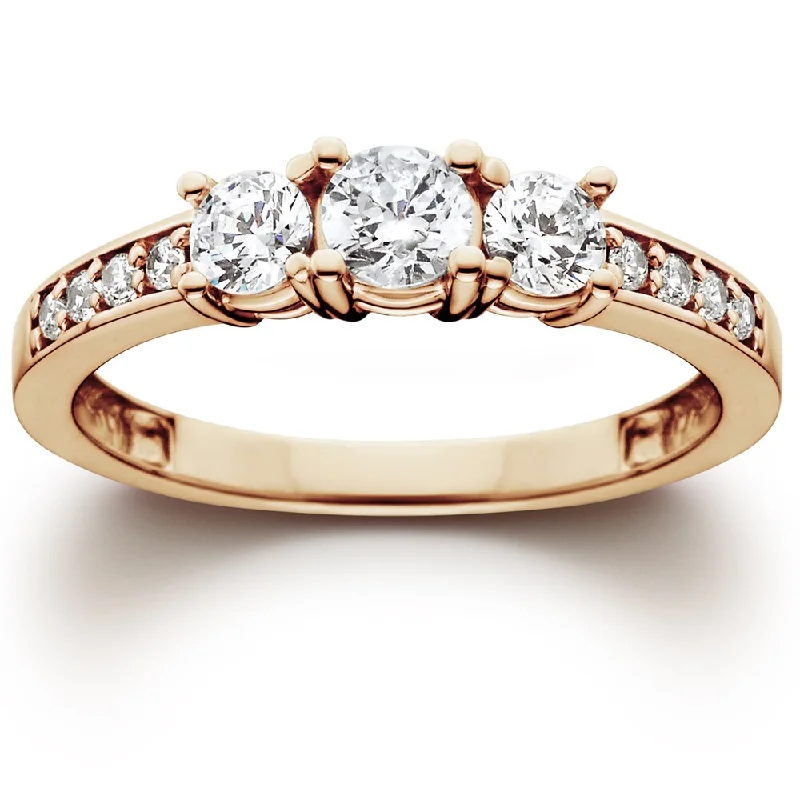 affordable diamond rings for women -moissanite engagement rings for women -engagement ring sets for couples -14k Rose Gold 1.00 ct TDW Diamond Engagement Wedding Ring