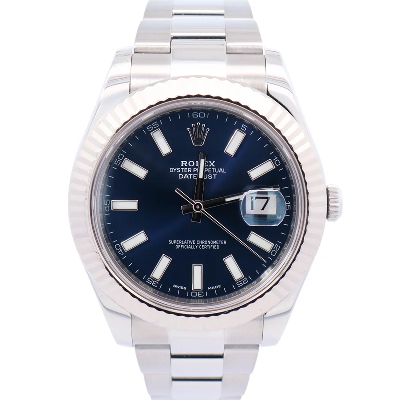 Rolex Datejust 41mm Blue Dial Watch Ref# 116334