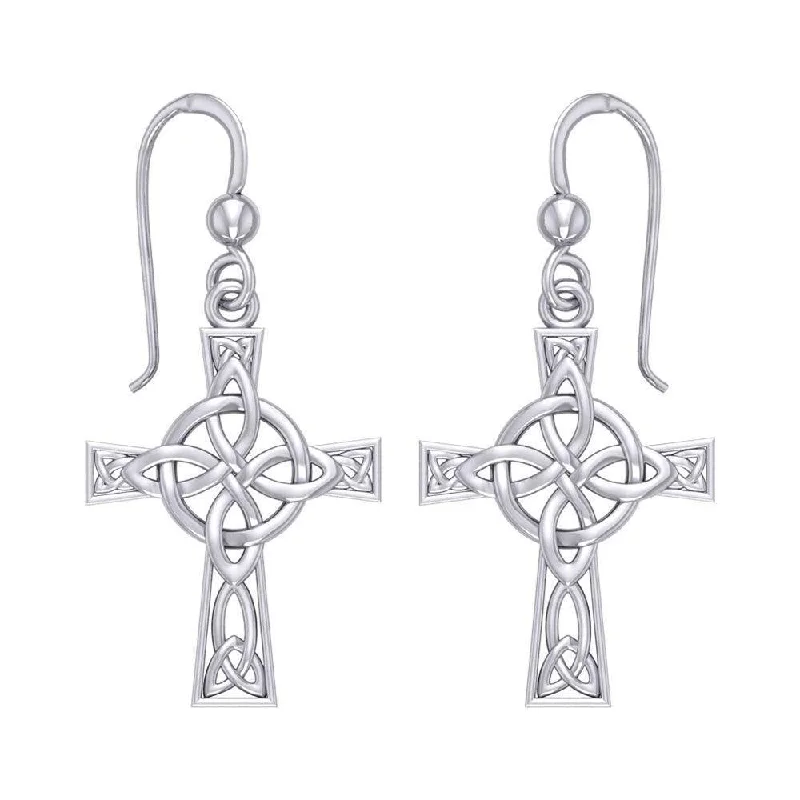 elegant stud earrings for women -trendy earrings for women -The Celtic Four Point Knot Cross Earrings TER1958