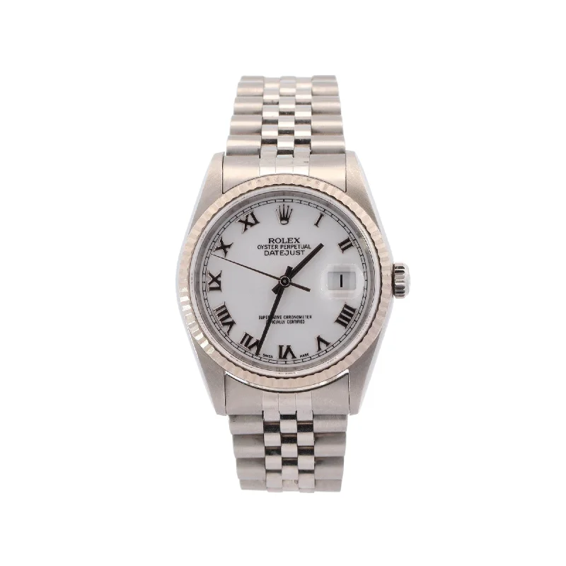 Rolex Datejust 36mm White Dial Watch Ref# 16234