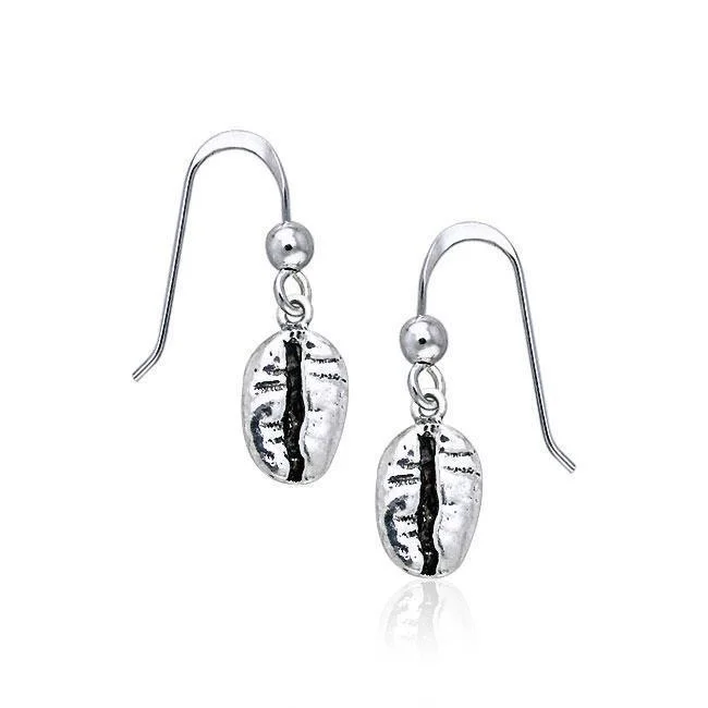 silver drop earrings for women -diamond stud earrings for women -Coffee Bean Earrings TE301