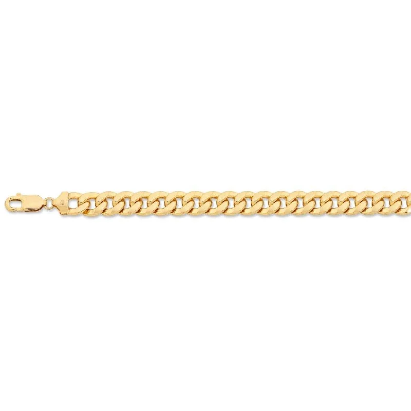 romantic necklaces for women -timeless necklaces for women -9ct Yellow Gold Silver Infused Curb Necklace 55cm