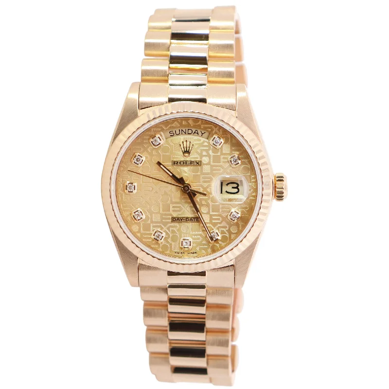 Rolex Day-Date 36mm Champagne Dial Watch Ref# 18038