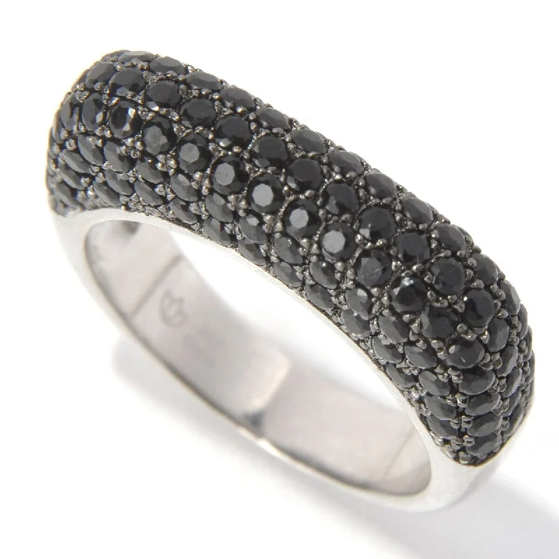 925 Sterling Silver Black Spinel Band Ring