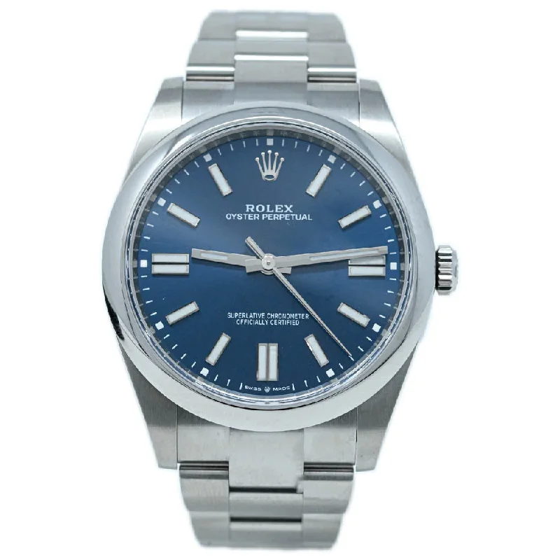 Rolex Oyster Perpetual Blue Dial 41mm Ref# 124300