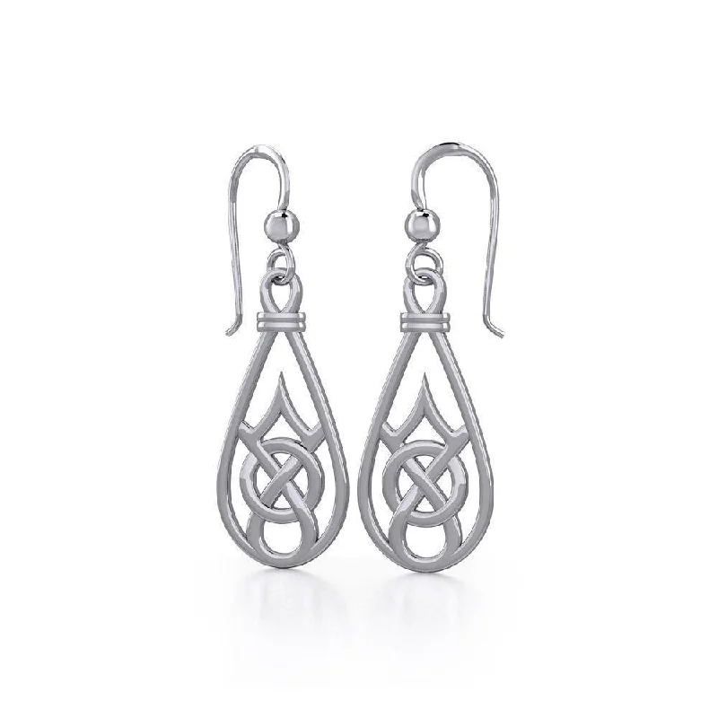 handmade earrings for women -gemstone stud earrings for women -Celtic Knotwork Sterling Silver Earrings TE117