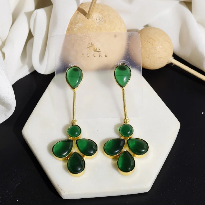 gemstone earrings for women -gold stud earrings for women -Marsia Dew Drop Earring