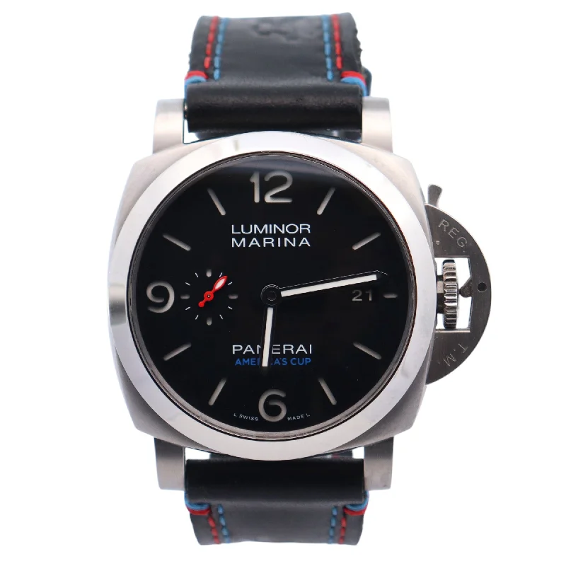 Panerai Luminor 44mm Black Dial Watch Ref# PAM00727