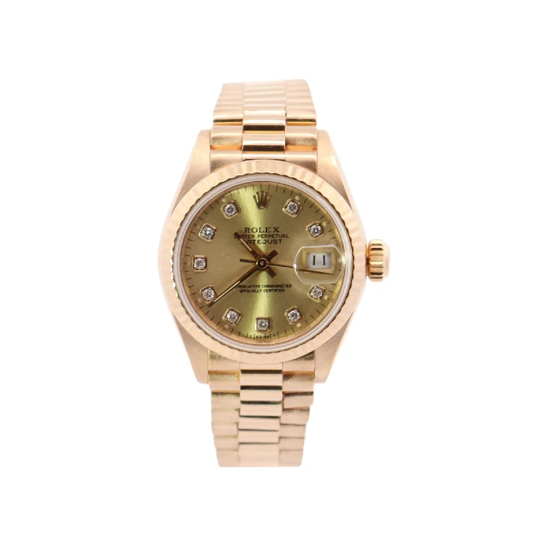 Rolex Datejust 26mm Champagne Dial Watch Ref# 69178