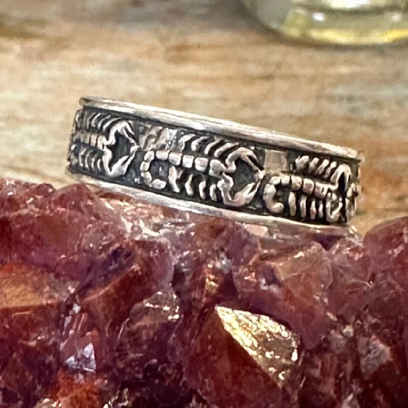 Sterling Silver Scorpion Band Ring Size 15