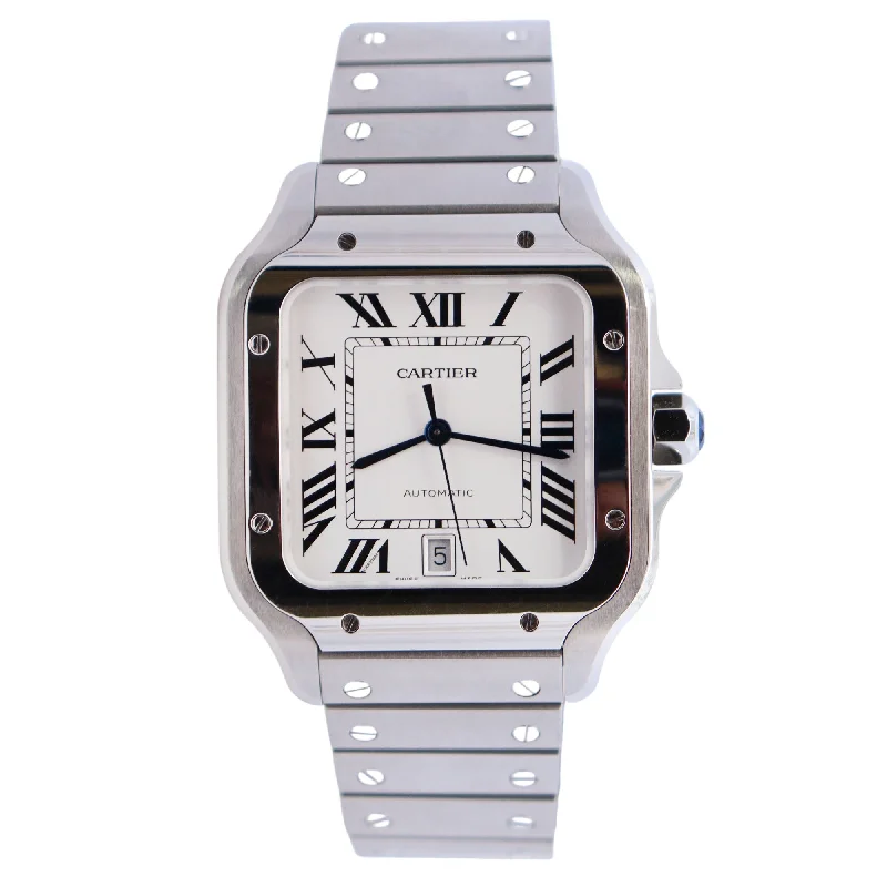 Cartier Santos 40mm White Dial Watch Ref# WSSA0018