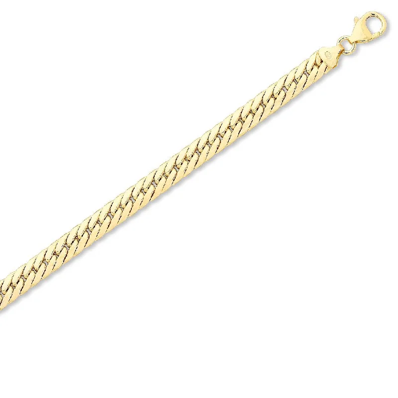 chunky gold necklaces for women -meaningful necklaces for women -9ct Yellow Gold Silver Infused Herringbone Necklace 45cm