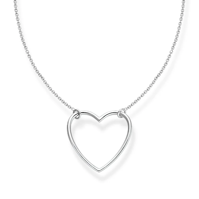 bridal necklace sets for women -unique gold necklaces for women -Thomas Sabo Necklace Heart Silver