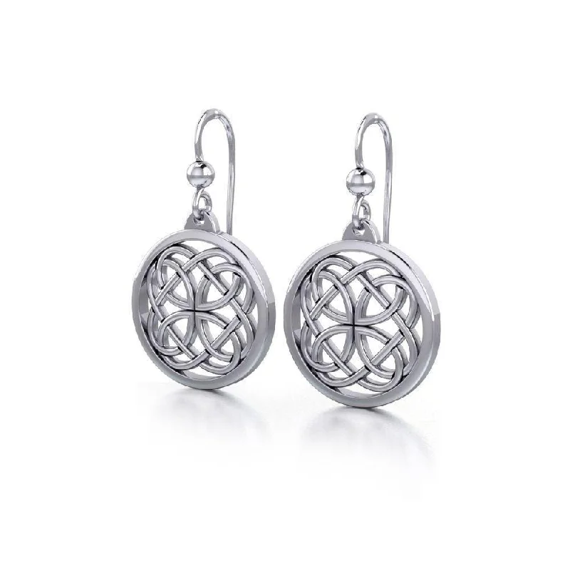 diamond hoop earrings for women -trendy earrings for women -Celtic Knotwork Sterling Silver Earrings TE589