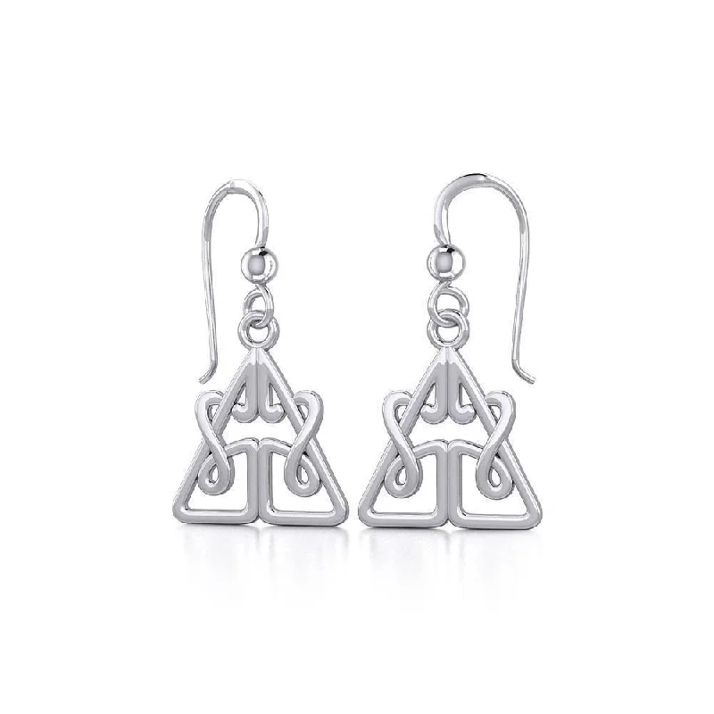 sterling silver earrings for women -trendy earrings for women -Celtic Knotwork Sterling Silver Earrings TE2061