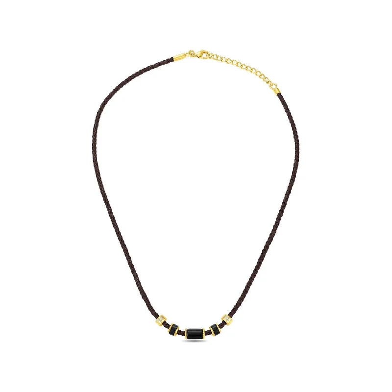 classic gold necklaces for women -bold necklaces for women -Police Bullion Men's Necklace